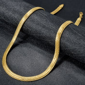 Classic Herringbone Chain Necklace for Daily Wear 24 Inch
