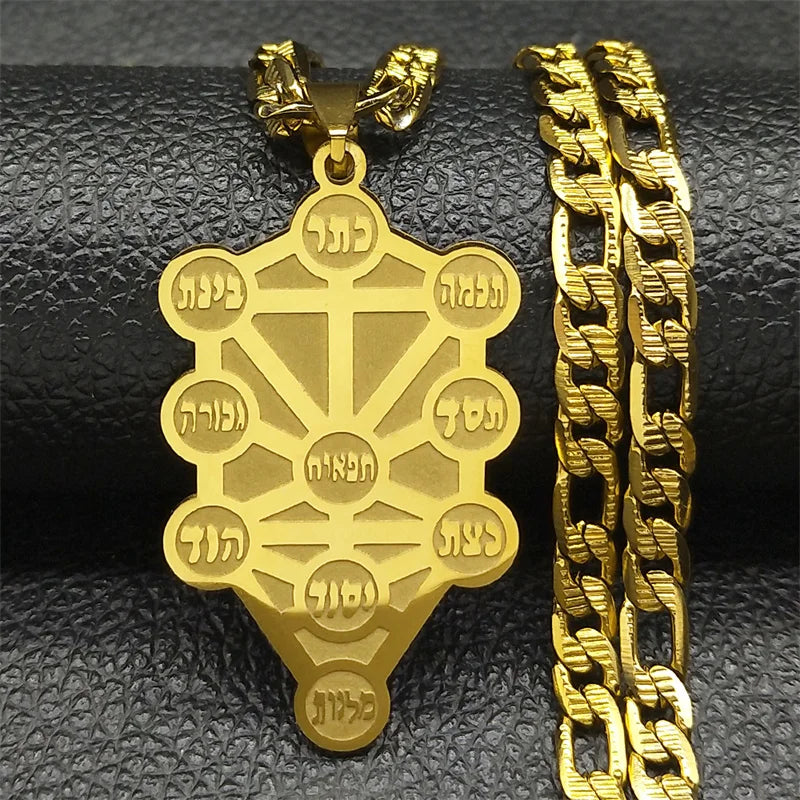 Kabbalah Tree of Life Pendant — Stainless