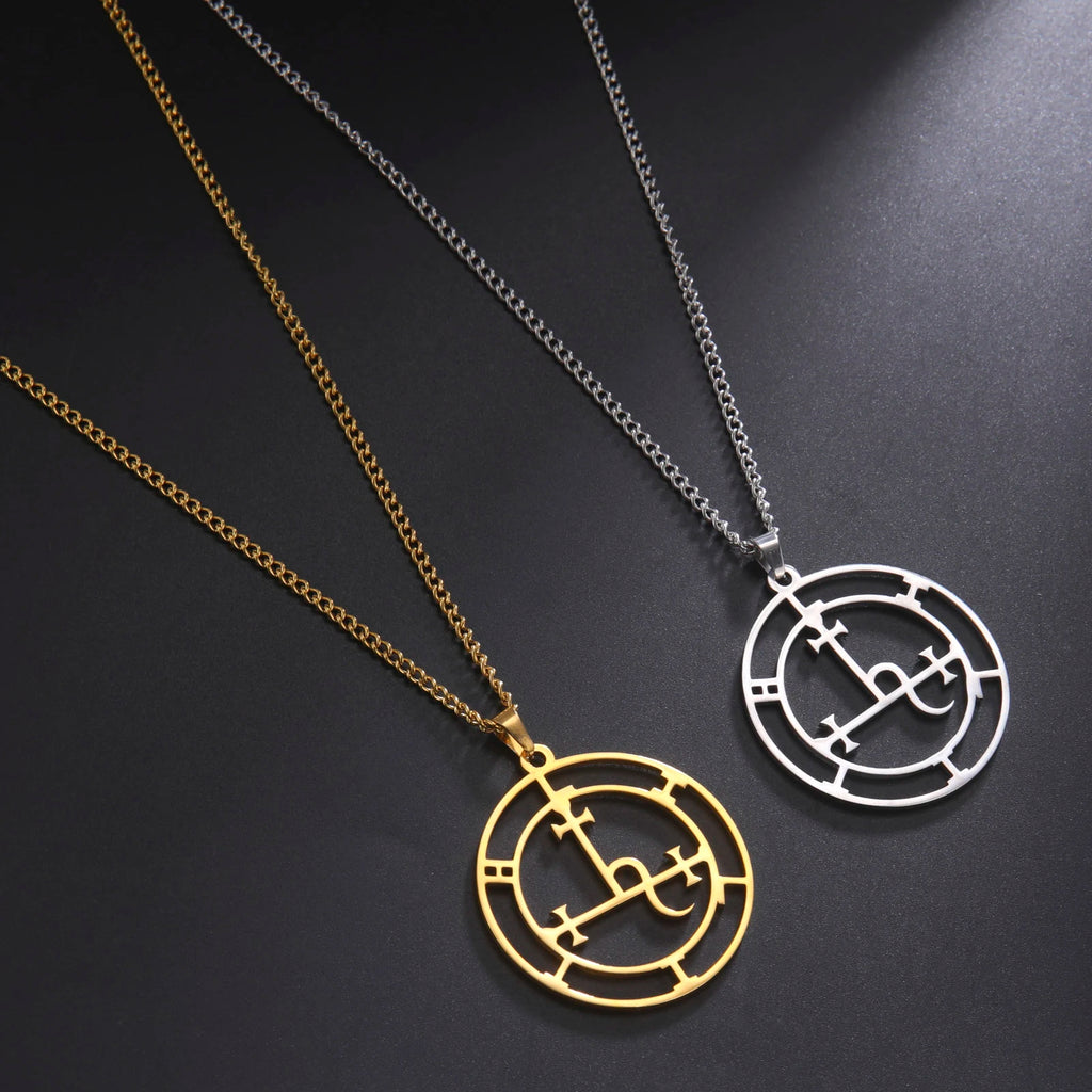 Sigil of Lilith Demon Seal Pendant — Stainless Steel