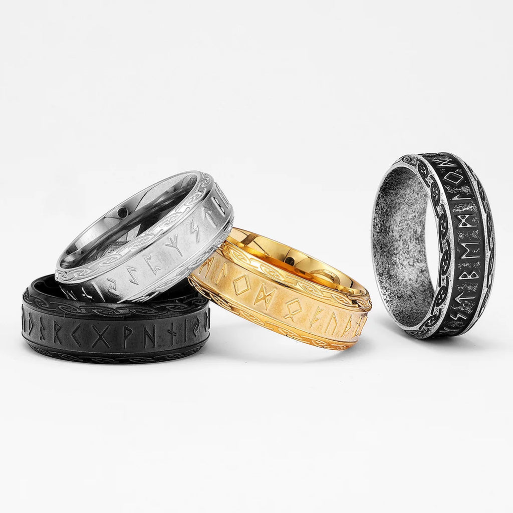 Viking Rune Ring — Stainless Steel