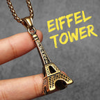 Eiffel Tower Pendant Necklace — Stainless Steel
