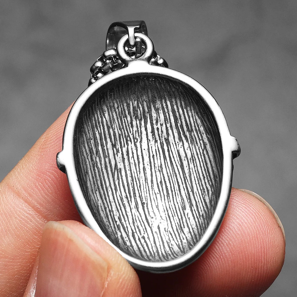Gothic Jason Mask Stainless Steel Pendant Necklace