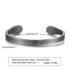 Minimal Thin Cuff Bangle Bracelet — Stainless Steel