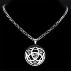 Celtic Trinity Triple Spiral Pendant — Silver