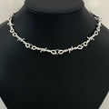 Gothic Barbed Wire Pendant Necklace