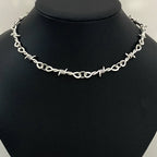 Gothic Barbed Wire Pendant Necklace