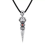 Retro Subduing Demon Pestle Pendant Necklace Male Jewelry Tide Amulet Silver Chain Necklace For Men Personality