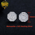 Iced Out Stud Earrings — 925 Silver