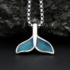 Blue Whale Tail Pendant — Stainless Steel
