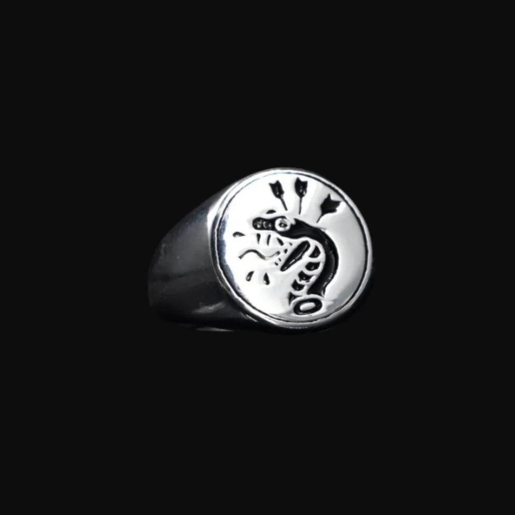 Luxury Felled Serpent Men Women Ring Stainless Steel Silver Plated Jewelry Anel Masculino Decoration Couple Gift Anillo