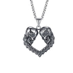 Skull Steel Pendant European American Double Love