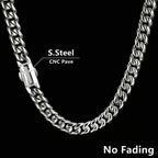 Stainless Steel Cuban Chain Necklace Miami 12MM