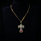 Iced Cross Pendant Necklace