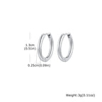 Minimal Hoop Earring — Stainless Steel