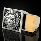 Lion Head Storage Ring — Stainless Steel