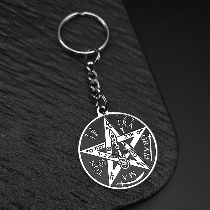 Star Key Steel Pendant Witchcraft Gothic Dark