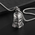 Norse Gods Odin Celtic Knot Motorcycle Bell Necklace Men's Punk Riding Rock Lucky Exorcism Amulet Jewelry