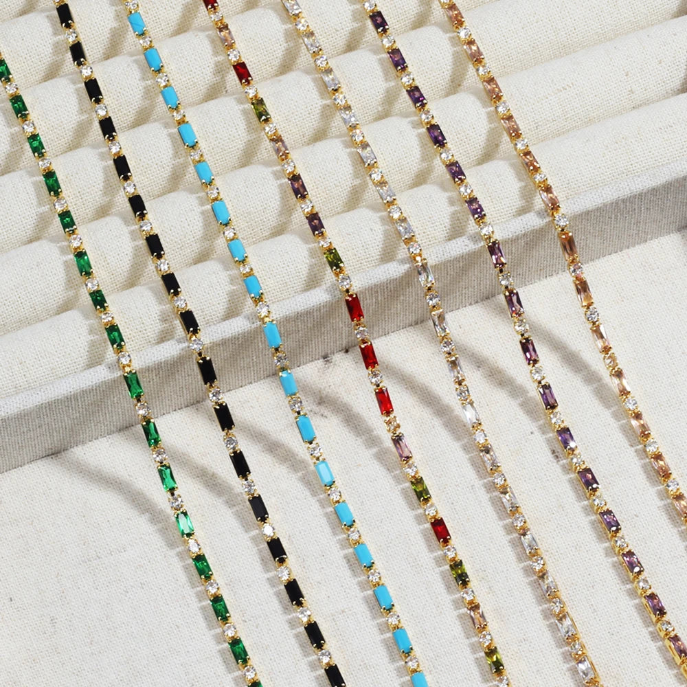 Luxury Sexy Choker Iced Out Tennis Chain Necklace For Women Cubic Zircon Crystal Short Hiphop Neck Accessories Jewelry