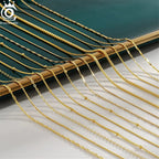 ORSA JEWELS Genuine 925 Sterling Silver Paperclip Chopin Rope Cuban Figaro Box Cable Chain Necklace Simple Basic Chain