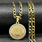 Iced Out Jesus Cross Gold Pendant Necklace