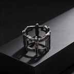 Men's Retro Jesus Cross Ring, Fashion Vintage Stainless Steel Ring for Men, Waterproof Punk Classic Religious Jewelry