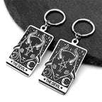 Star Moon Steel Earrings Vintage Goat Sheep Head
