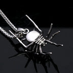 Vintage Gothic Spider Necklace For Men Stainless Steel Punk Animal Pendant Necklace Unique Fashion Jewelry Gifts