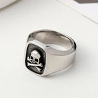 Simple Skull Biker Ring — Stainless Steel