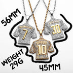 Football Jersey Pendant Necklace — Stainless Steel