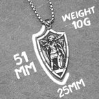 Archangel Necklaces St.Michael Pendants 316L Stainless Steel Men Women Amulets Chains Rock Punk Rider Jewelry Gift Dropshipping