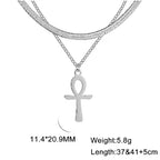 Egyptian Ankh Life Amulet Pendant Necklace — Stainless Steel
