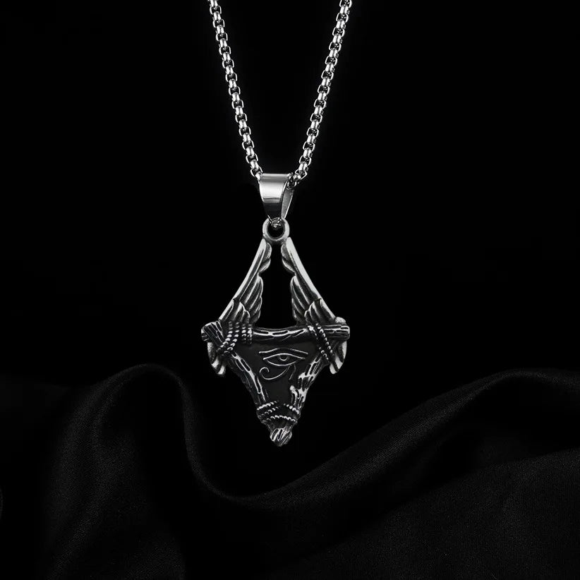 Horus Eye Steel Pendant Egyptian Retro Double