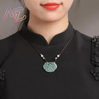 Myanmar Jadeite Fish Pendant Necklace Real Jewelry Fashion Accessories Talismans Charm Burmese Jade Designer Stone