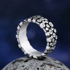Viking Gothic Geometry Band Ring for Men — Stainless Steel
