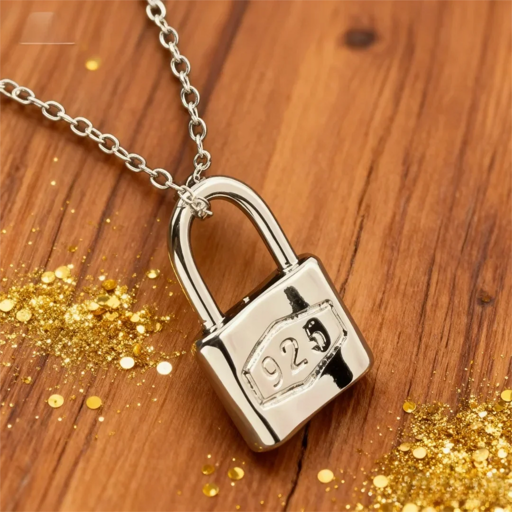 925 Sterling Silver Romantic Lock Lovely Necklace for Women Fashion Wedding Party Couple Gift High Quality Jewelry