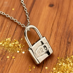 925 Sterling Silver Romantic Lock Lovely Necklace for Women Fashion Wedding Party Couple Gift High Quality Jewelry