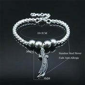 Arabic Imam Ali Zulfiqar Sword Necklace Chain for Men Stainless Steel Muslim Islam Knife Islamic Accessories Jewelry N558S01