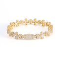 Iced Out Cross Bracelet Stainless Steel 12MM