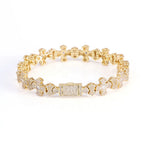 Iced Out Cross Bracelet Stainless Steel 12MM