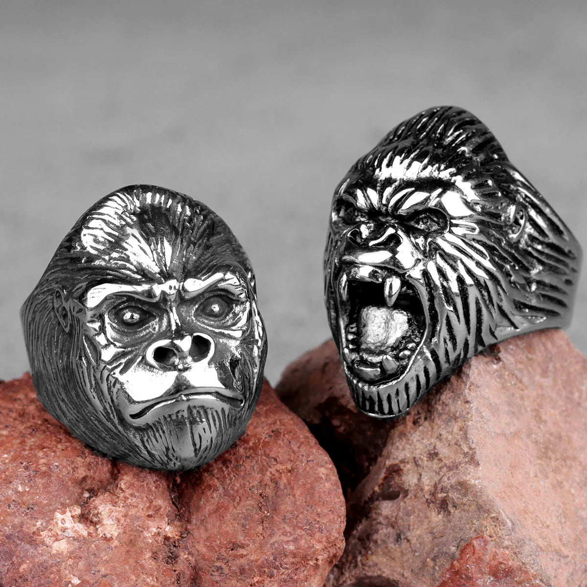 Gorilla Monkey Ring — Stainless Steel