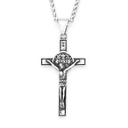 Fashion 316L Stainless Steel Christian Cross Necklace For Men Women Hip Hop Cool Religious Charm Pendant Punk Jewelry