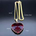 Gothic Heart Pendant Choker Necklace — Stainless Steel