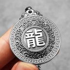 Chinese Dragon Pendant Necklace — Stainless Steel