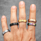 Meteorite Fidget Spinner Ring — Stainless Steel