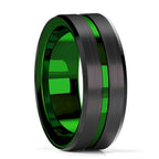 Fashion Black Stainless Steel Rings for Men With Guitar String Inlay Guitarist Ring For Musician Wedding Jewelry Drop