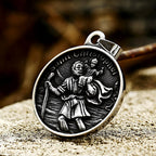 Men Stainless Steel Catholic Patron Saint Pendant Michael St. Michael The Archangel Pendant Necklace Jewelry Gifts Dropshipping
