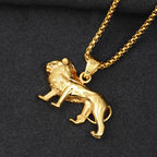 Lion Gold Pendant Necklace