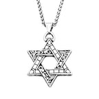 Star Steel Pendant Vintage David Punk Hexagonal
