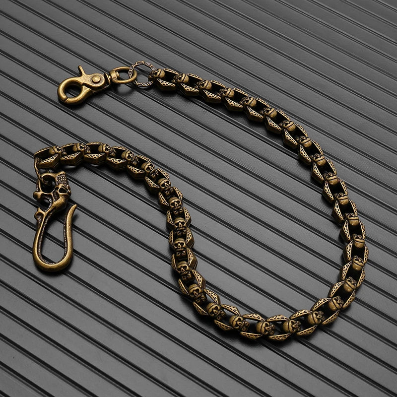 Vintage Punk Gothic Metal Skull Chain for Men Fashion Accessory Waist And Pants Chain Stylish Gothic Punk Jewelry