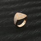 Triangle Cross Ring Sizes 8-10 — Copper Alloy